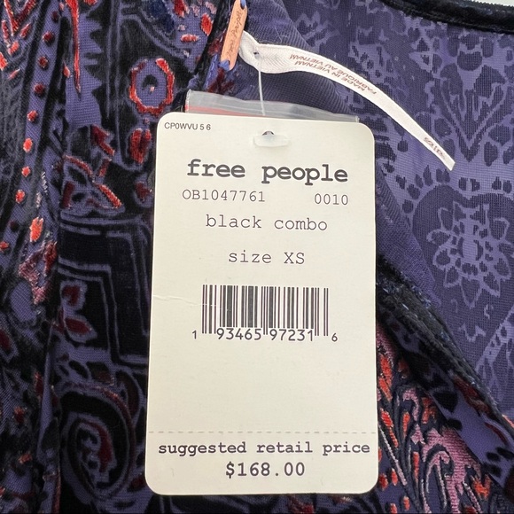 SOLD Free People - Mirror Mirror Velvet Mini Long Sleeves Dress - Picture 11 of 11